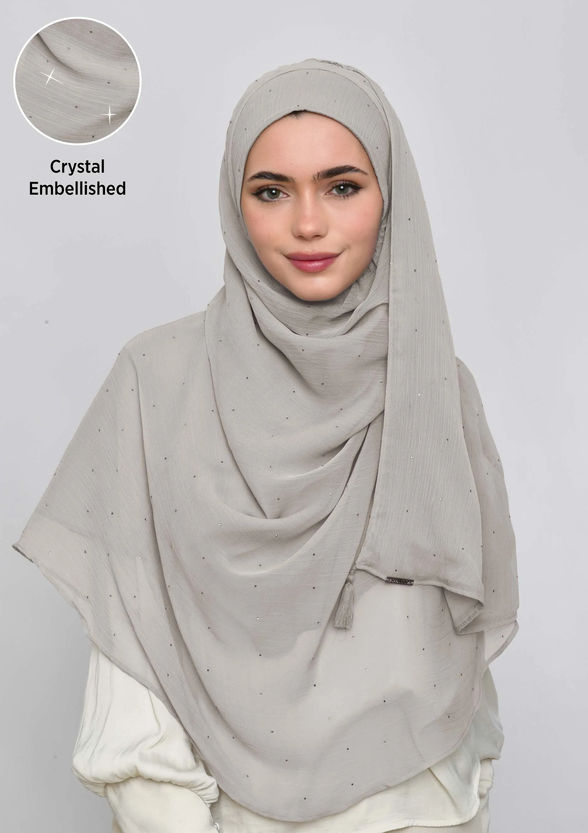White Sand Crystals - Crinkled Chiffon