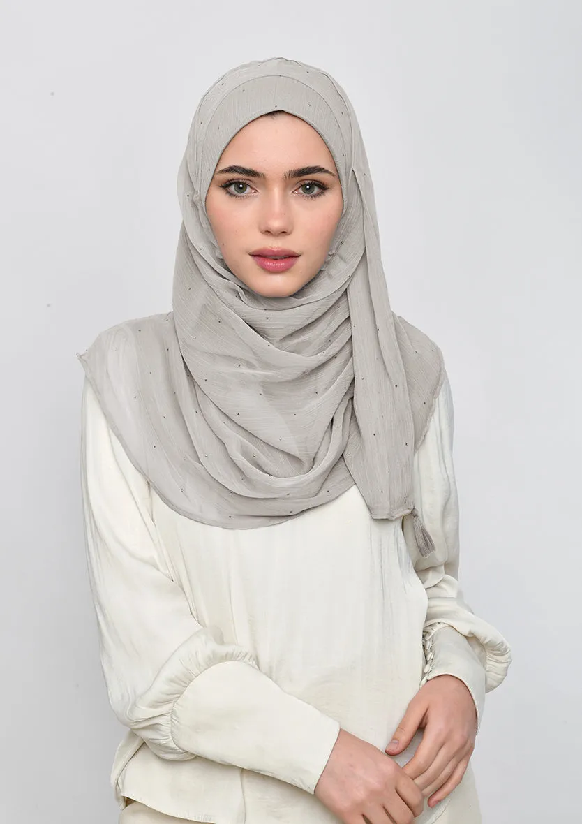 White Sand Crystals - Crinkled Chiffon