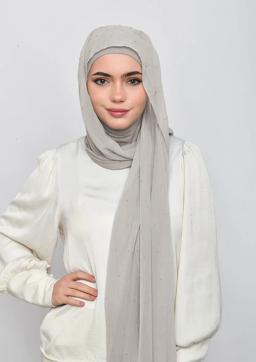 White Sand Crystals - Crinkled Chiffon