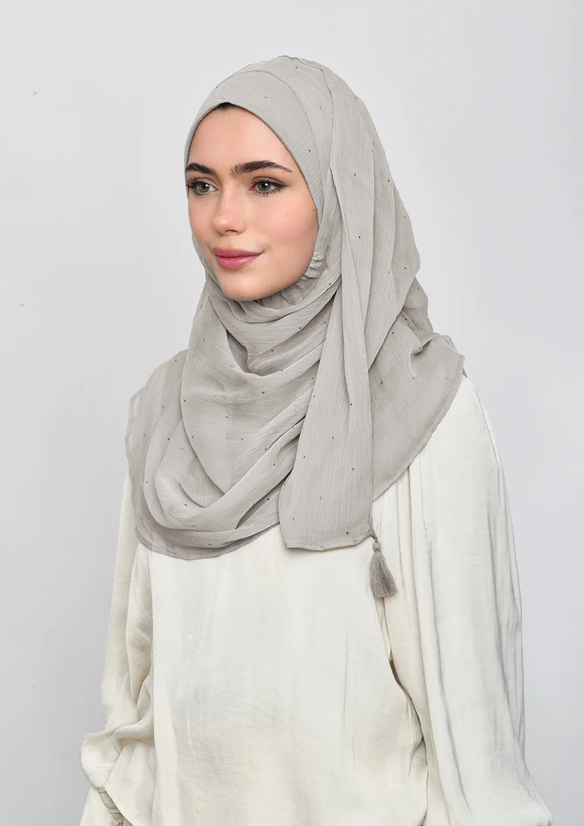 White Sand Crystals - Crinkled Chiffon