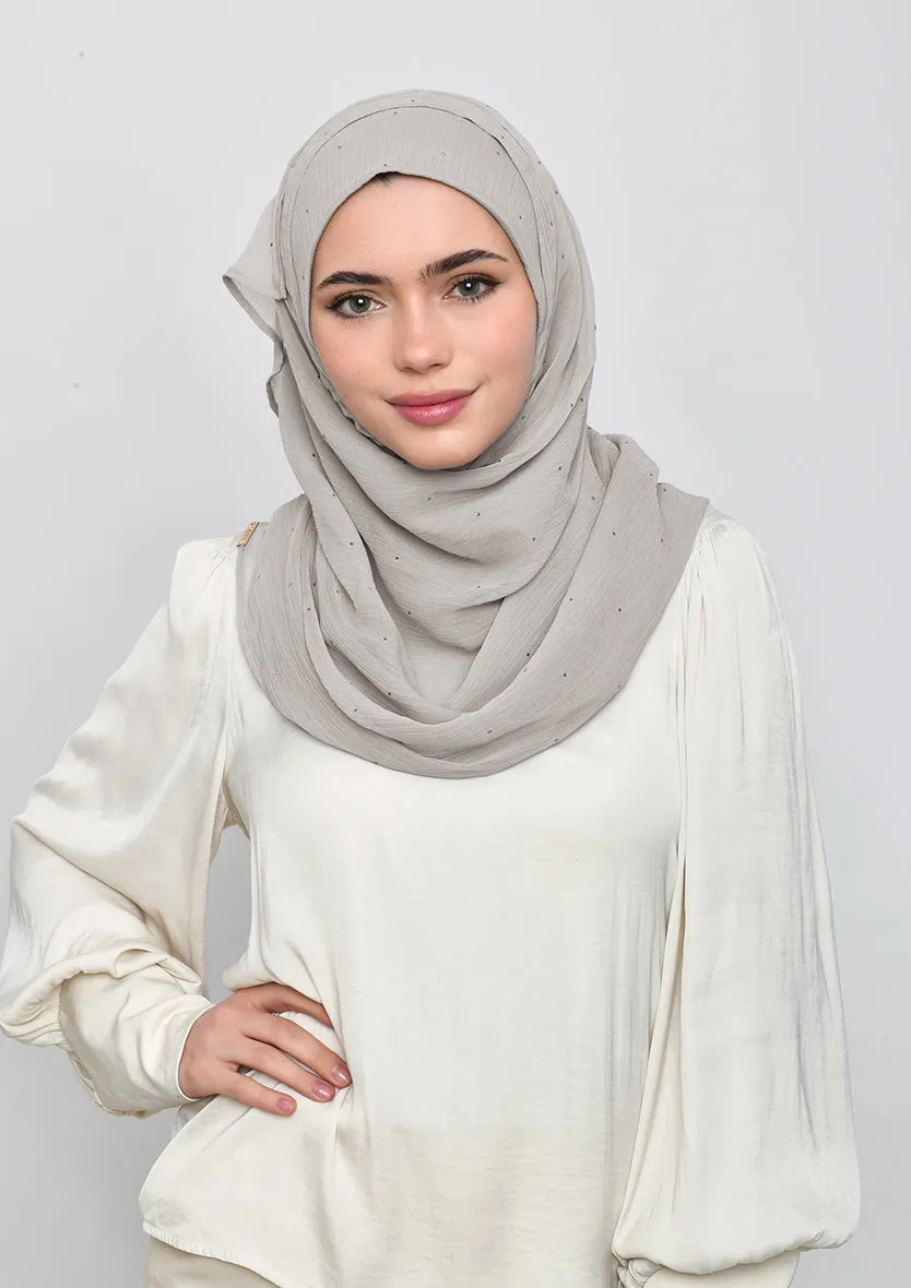 White Sand Crystals - Crinkled Chiffon