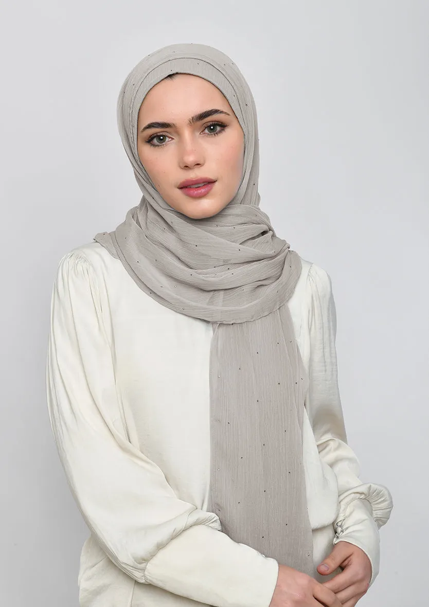 White Sand Crystals - Crinkled Chiffon