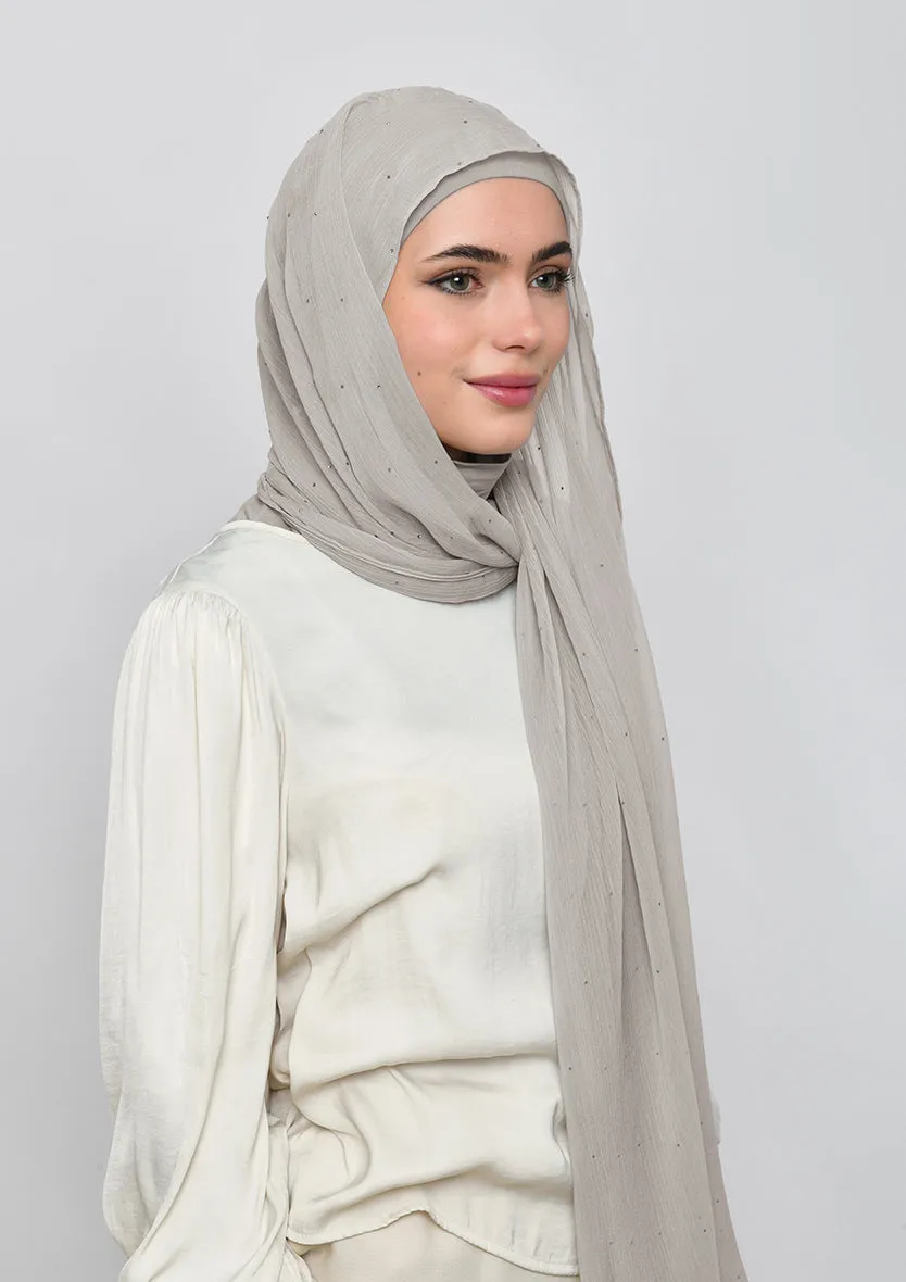 White Sand Crystals - Crinkled Chiffon