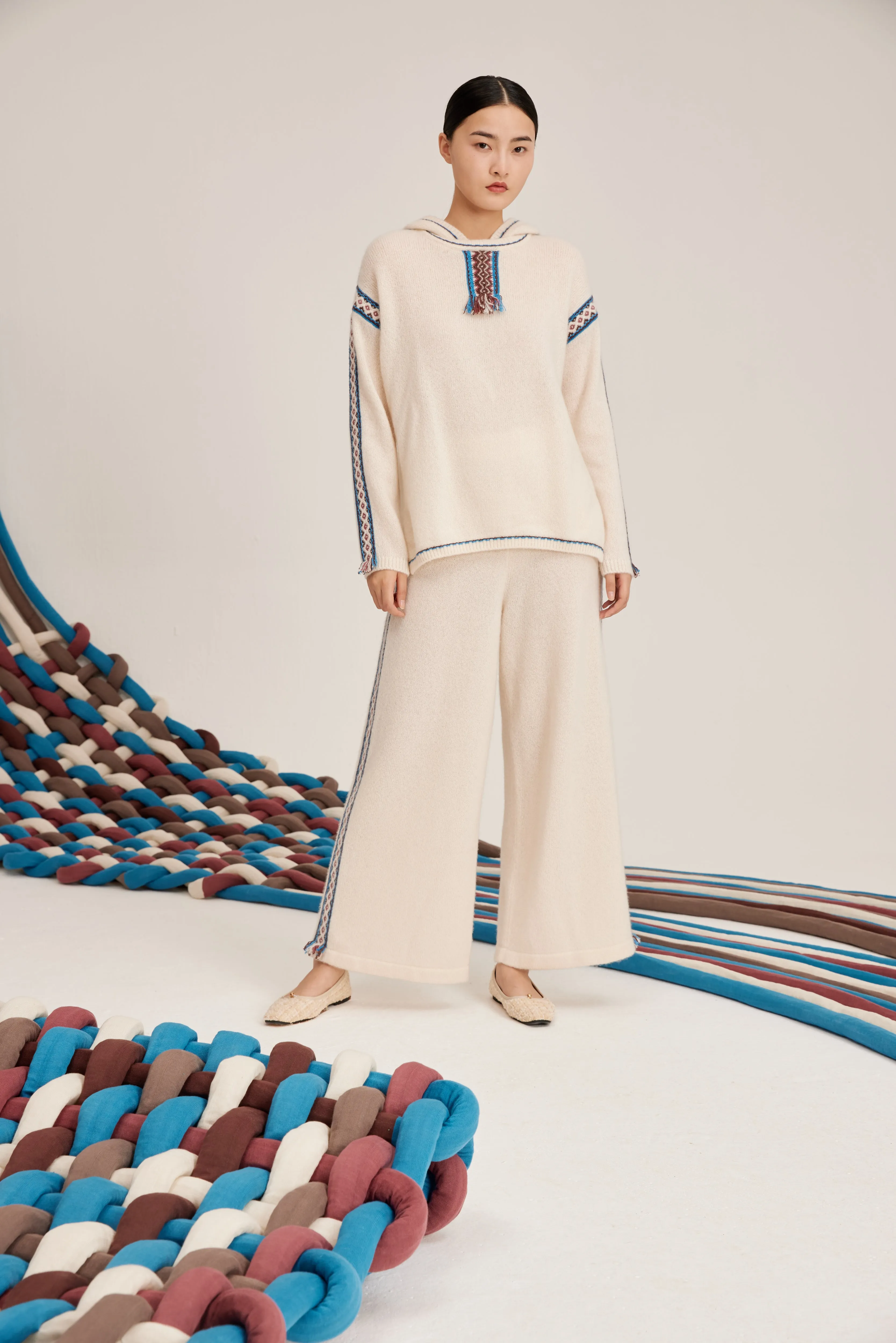 Women's silk-cashmere hoodie